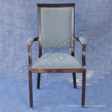 Chaise de restaurant en acier noir et accoudoir confortable (YC-E65-05)